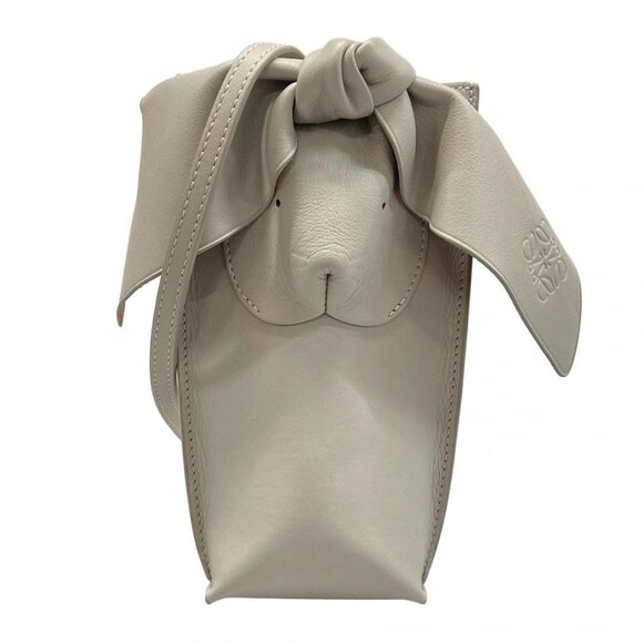 Loewe Handbags - LOEWE - Gray Beige Leather Shoulder Bag